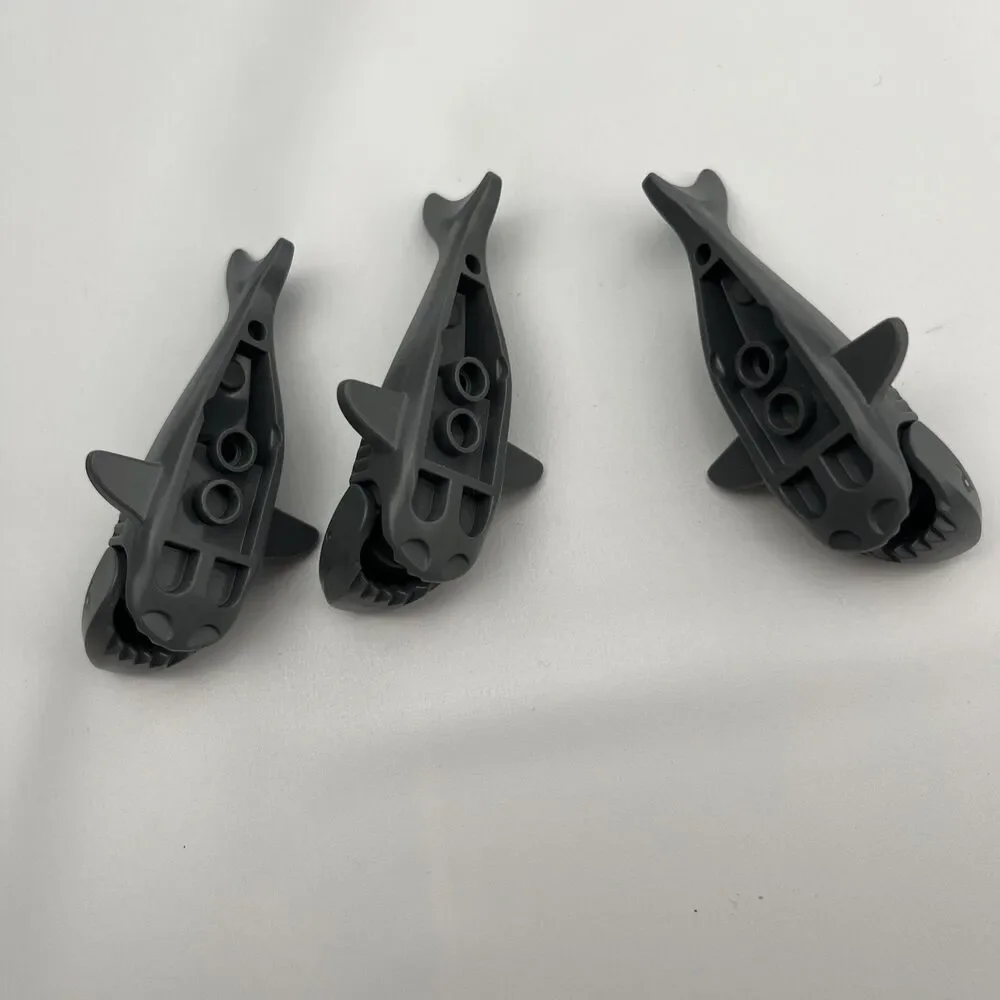Lot of 3 LEGO Sharks Minifigure Town City Ocean Minifig